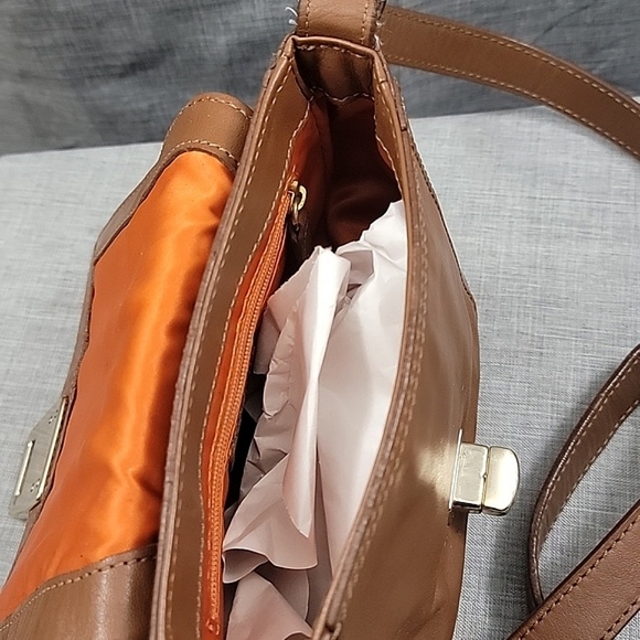 Cole Haan Snake-Print Brown Leather Mini Crossbody W/ Gold Hardware - Picture 9 of 11